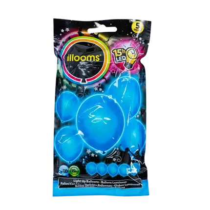 Illooms® LED-Luftballons aus Latex - Blau